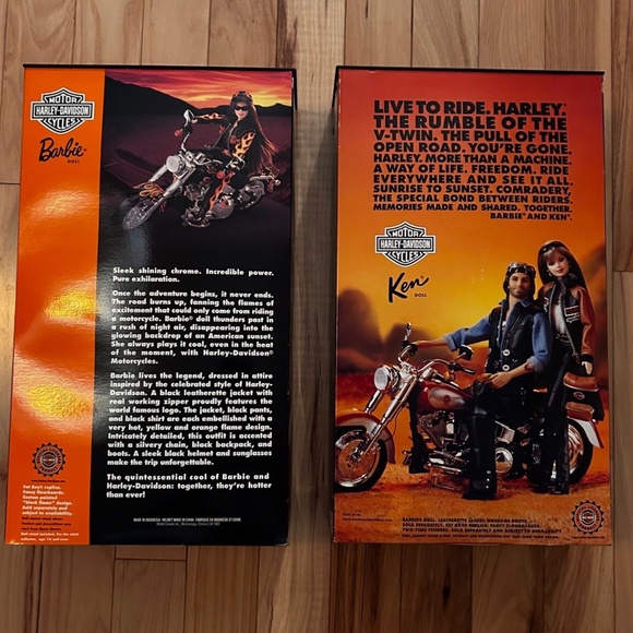 Harley-Davidson Barbie and Ken with 1999 Harley Fat Boy Bundle - NIB Vintage - Picture 8 of 14